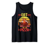 Pavo Comer Pizza Acción de Gracias Divertida Cena Italiana Peregrina Camiseta sin Mangas