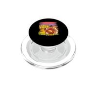 Pavo Comer Pizza Acción de Gracias Divertida Cena Italiana Peregrina PopSockets PopGrip para MagSafe