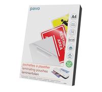Pavo - Fundas para plastificar A4 2 x 125 Micron, bolsa de laminado rápido (paquete de 100)
