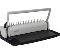 Pavo - Máquina de encuadernación/Kit de encuadernación (50 cubiertas x 25 espirales), color plateado y negro, 8030903