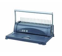 Pavo - Máquina para encuadernación con canutillos de plástico, 40 x 28 x 23 cm, 3,6 kg, color gris