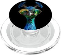 Pavo Motivo Pavos Reales Azul Pavo Rueda PopSockets PopGrip para MagSafe