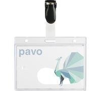 Pavo - Pack de 25 identificadores de seguridad - (60 x 90 mm), transparente