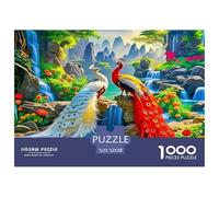 Pavo Puzzle 1000 Piezas para Adultos Pavo Art Painting Desafíos Extra Divertidos para Adultos Y Niños Mayores De 12 Años 52x38cm/1000pcs