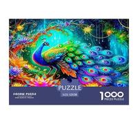 Pavo Puzzle 1000 Piezas para Adultos Pavo Art Painting Desafíos Extra Divertidos Regalo Creativo para La Relajación para Adultos Y Niños Mayores 52x38cm/1000pcs