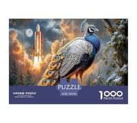Pavo Puzzle Imposible,desafío for Adults Sci-Fi Bosque otoño Entretenimiento Creativo 1000 Piezas Obra De Arte De Juego De para Adultos Y Niños A Partir De 12 Años 70x50cm/1000pcs
