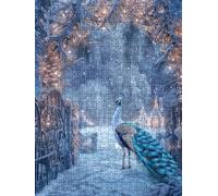 Pavo Real Blanco Puzzle 6000 Piezas, Rompecabezas Adultos Puzzle, 3D Un Rompecabezas, Desafiante Puzzles de Decoración Juego de, Juego Educativo para Toda la Familia, para Regalo Decoración FNKL7-37