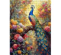 Pavo Real De Flores Puzzle 3000 Piezas, Rompecabezas Adultos Puzzle, Desafiante Puzzles de Decoración Juego de, Entretenimiento Juego Educativo para Toda la Familia, para Regalo Decoración DX0YL7-404