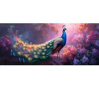 Pavo Real Diamond Painting Grande 30x60cm, 5D Diamond Painting Adultos Flor, DIY Manualidades Adultos Kit Punto de Cruz, Cuadro Diamantes de Imitación Kit Bordado, Decoracion Hogar Regalo 8-9289
