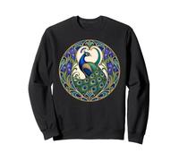 Pavo Real Floral Art Nouveau Sudadera