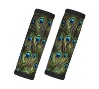 Pavo real fresco, 2 piezas de fundas para asas de equipaje, cubiertas suaves y cómodas para asas de equipaje. Etiqueta para equipaje.