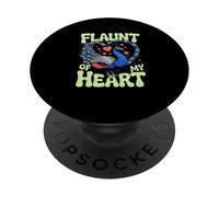 Pavo Real Love Bird con Forma de alarde de mi corazón PopSockets PopGrip Adhesivo