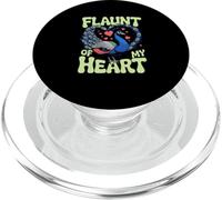 Pavo Real Love Bird con Forma de alarde de mi corazón PopSockets PopGrip para MagSafe