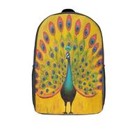 Pavo real Mochila Infantil Bright And Colorido Bolsa De Escolar Niña Niño Bolsas Mochilas Para Colegio Viaje Cámping 17inch