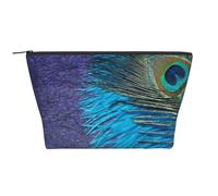 Pavo Real Morado y Verde Azulado, Bolsa de artículos de tocador Bolsa de Maquillaje Bolsa de cosméticos Bolsa de artículos de tocador de Viaje portátil