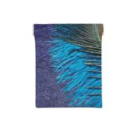 Pavo Real Morado y Verde Azulado, Squeeze Top Wallet Bolsa de Almacenamiento para Mujer Monedero pequeño Bolsa de Cambio