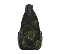 Pavo Real Mujer Hombre Mochila Bandolera Pequeña Sling Bag Ajustable Mochila Cruzada Para Deporte Acampar Trabajo