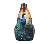 Pavo Real Orgulloso Mujer Hombre Mochila Cruzada Antirrobo Bolsa De Pecho Pequeña Mochila Bandolera Para Acampar Trabajo Deporte