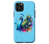 Pavo Real Pájaro Floral Botánico Arte Exótico Naturaleza A Carcasa para iPhone 11 Pro