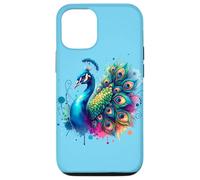 Pavo Real Pájaro Floral Botánico Arte Exótico Naturaleza A Carcasa para iPhone 12/12 Pro