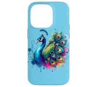 Pavo Real Pájaro Floral Botánico Arte Exótico Naturaleza A Carcasa para iPhone 14 Pro