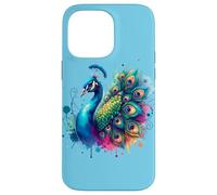 Pavo Real Pájaro Floral Botánico Arte Exótico Naturaleza A Carcasa para iPhone 14 Pro Max