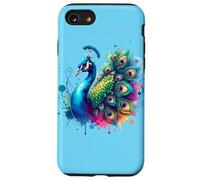 Pavo Real Pájaro Floral Botánico Arte Exótico Naturaleza A Carcasa para iPhone SE (2020) / 7 / 8