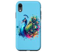 Pavo Real Pájaro Floral Botánico Arte Exótico Naturaleza A Carcasa para iPhone XR