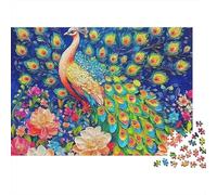 Pavo Real Puzzle 1000 Piezas - Hogar Y Ocio, Piezas Antideslizantes, Acabados Premium, Caja Regalo, 52x38cm/1000pcs
