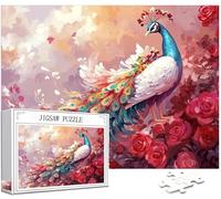 Pavo Real Puzzle 3000 Piezas Adultos, Puzzle Flor Patrón Diseño, Jigsaw Adultos, 5D DIY Artesanía Familia Actividades con Embalaje de Caja de Regalo, Home Room Wall Decor, Regalo 122x81cm, Model248