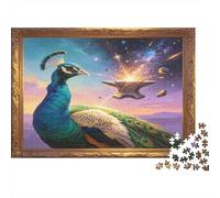 Pavo Real Puzzle de 1000 Piezas Escena Universo Fantástico Puzzle para Adultos Relajación Decoración Hogar Regalo Familiar Nan