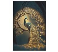 Pavo Real Puzzle Niños 1000pcs, Puzzles de Madera - Kit de bricolaje Relax Juegos para adolescentes y adultos Regalos 78×53cm