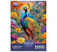 Pavo Real Rompecabezas 1000 Piezas para Adultos Niño Puzzle De Papel Ecológico, Puzzle De Juguete para Regalo, 38x26cm/1000pcs