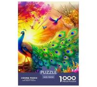 Pavo Rompecabezas De Papel 1000 Piezas Animales Salvajes Juego De Habilidad para Toda La Familia Idea De Regalo para Ella O Él para Adultos Y Jóvenes 70x50cm/1000pcs