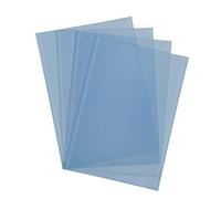 Pavo-Transparente Cubiertas película A4 PP 0.3 MM Pack de 100 transparente mate Azul
