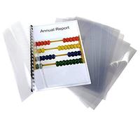 Pavo-Transparente Cubiertas película A4 PP, 0,40MM Pack de 100 Blanca