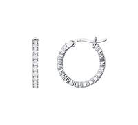 PAVOI 14K Chapado en Oro 925 Pendientes de Plata de Ley Pon Cubic Zirconia aro | Aros de Oro Blanco
