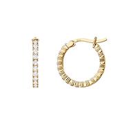 PAVOI 14K Chapado en Oro 925 Pendientes de Plata de Ley Pon Cubic Zirconia aro | Los Aros de Oro Amarillo