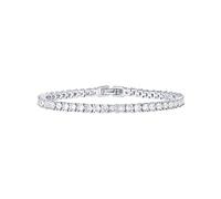 PAVOI 14K Chapado en Oro de Tenis con circonio cúbico clásico | Las Pulseras de Oro Blanco para Las Mujeres | 7.5 Pulgadas