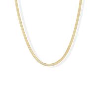PAVOI 14K Gold Plated Curb Paperclip Box Sphere Bead Snake and Figaro Chain Adjustable Necklace, Oro, No aplicable.