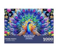 pavón 1000 Piezas Adultos Puzzle DecoracióN Familiar Animal DecoracióN Familiar Juego Desafiante 38x26cm/1000pcs