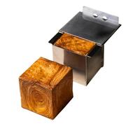 Pavoni CV1 - Molde de acero inoxidable para hornear (60 x 60 x 60 mm, con tapa de acero inoxidable)
