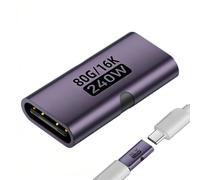 Pavsicgn Adaptador USB C Hembra a USB C Hembra | Conector de 240 Vatios | C a C - para Computadora, Portátil, Trabajo, Presentaciones, Hogar, Conferencias y Viaje