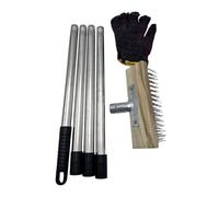 Pavsicgn Cepillos De Alambre Para Limpieza | Cepillo De De 150 Cm De Largo Con Mango | Herramienta Con Cerdas Duras De Acero Inoxidable Para Bañera Suelo Pared Terraza Exterior Hormigón Musgo Alfombra