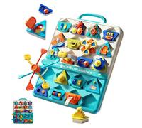 Pavsicgn Tablero de Actividades,Juegos De Aprendizaje De Formas Colores Y Motricidad Fina,Juguetes Sensoriales De Aprendizaje Preescolar - para Niños Niñas Preescolar Hogar Escuela Coche Avión