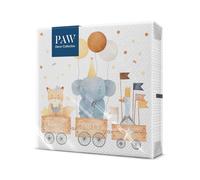 PAW - 20 Servilletas de Papel de Colores (33x33 cm) | Tren De La Alegría - el Diseno que Hara Especial tu Fiesta | Decoracion para Fiestas y Cumpleanos | 3 Capas, Aptas para Uso Alimentario