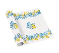 Paw - Camino de Mesa Airlaid (40 cm x 5 m) | Decoración Mesa Boda, Cumpleaños, Bautizo | Rollo de Camino de Mesa Naturaleza, Hojas, Flores | Barroco Cítrico