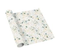 Paw - Camino de Mesa airlaid (40 cm x 5 m) I Decoración de Mesa para comunión confirmación Boda cumpleaños Fiesta en el jardín Bautizo I Camino de Mesa Mantel - eucalipto I Color: Golden Eucaliptus