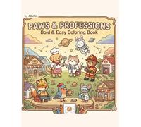 Paw-fessional Pals: 90 Amazing Animal Jobs from A to I: Easy and Fun Coloring Pages for Kids, Toddlers, and Adults with Cute Chibi Style