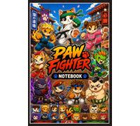Paw Fighter: Cuaderno Kawaii de Gatos Guerreros: Libreta kawaii para escribir y dibujar, ideal para niños, adolescentes y amantes del anime, los videojuegos, los gatos kawaii y la cultura japonesa